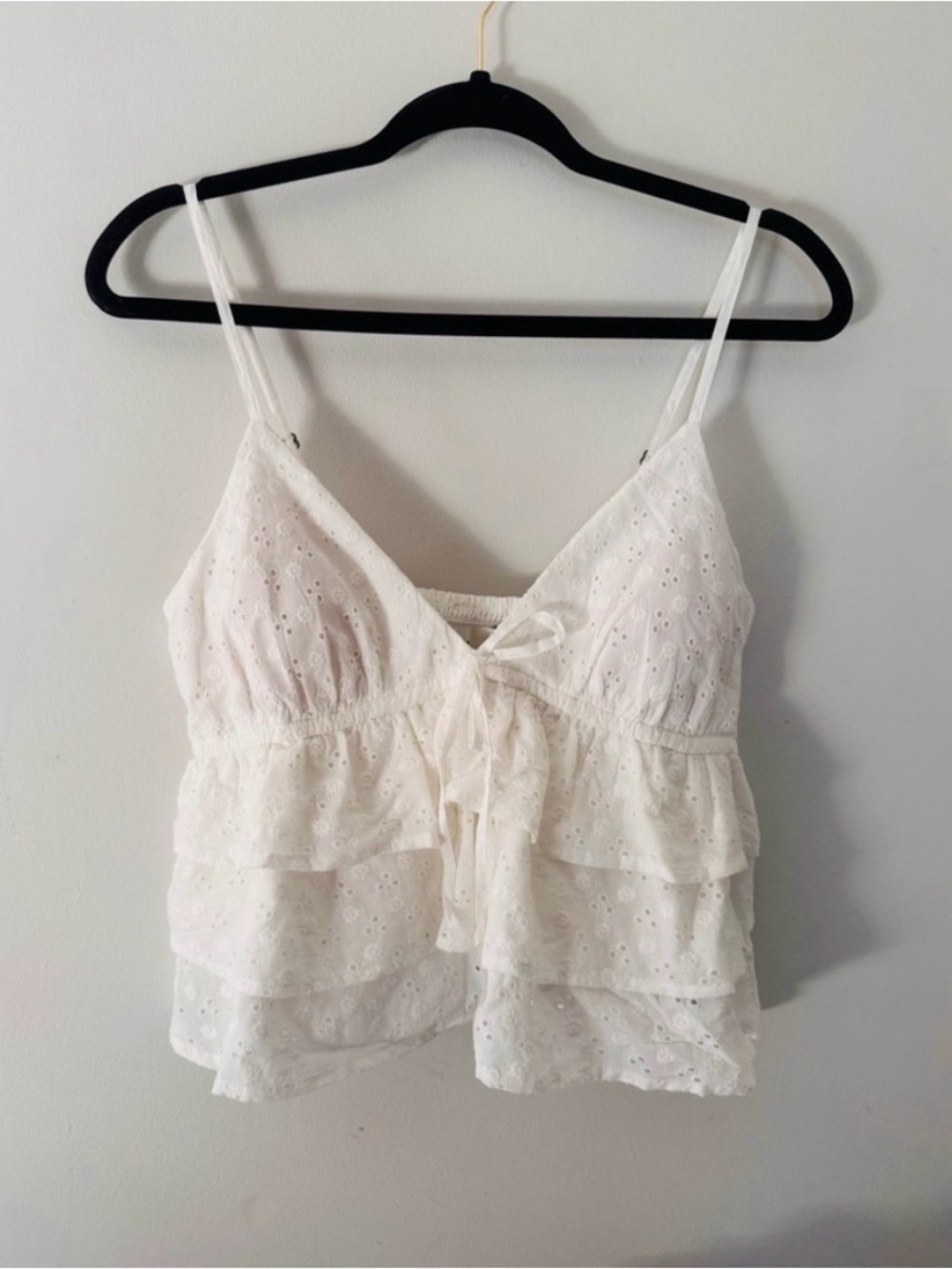 Hollister White Easy Tiered Tank